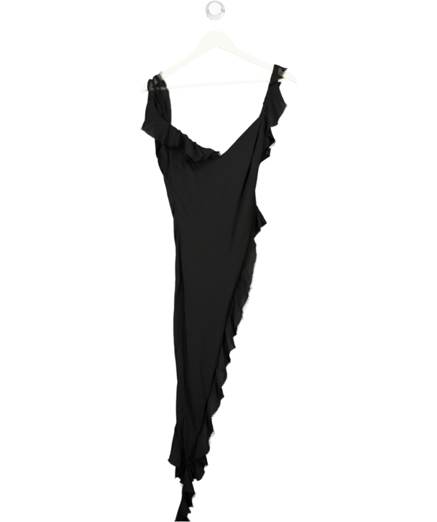 Mistress Rocks Black Strappy Tassel Top UK M