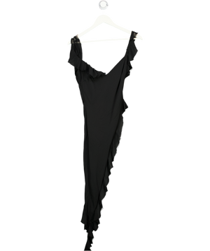 Mistress Rocks Black Strappy Tassel Top UK M