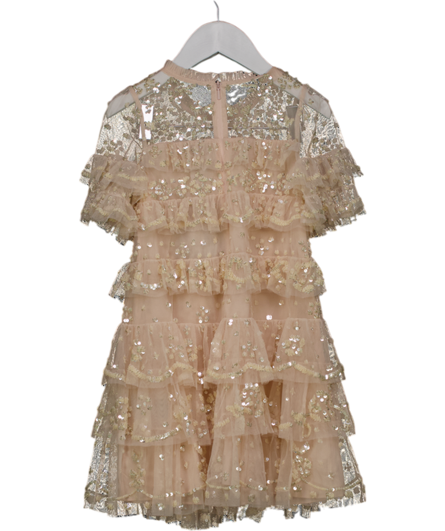 Needle & Thread Cream Eloise Embellished Ruffled Occasion Dress 3 Years