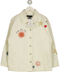 NOBODY'S CHILD White X Elizabeth Scarlett  Online Only Denim Embroidered Shacket UK M