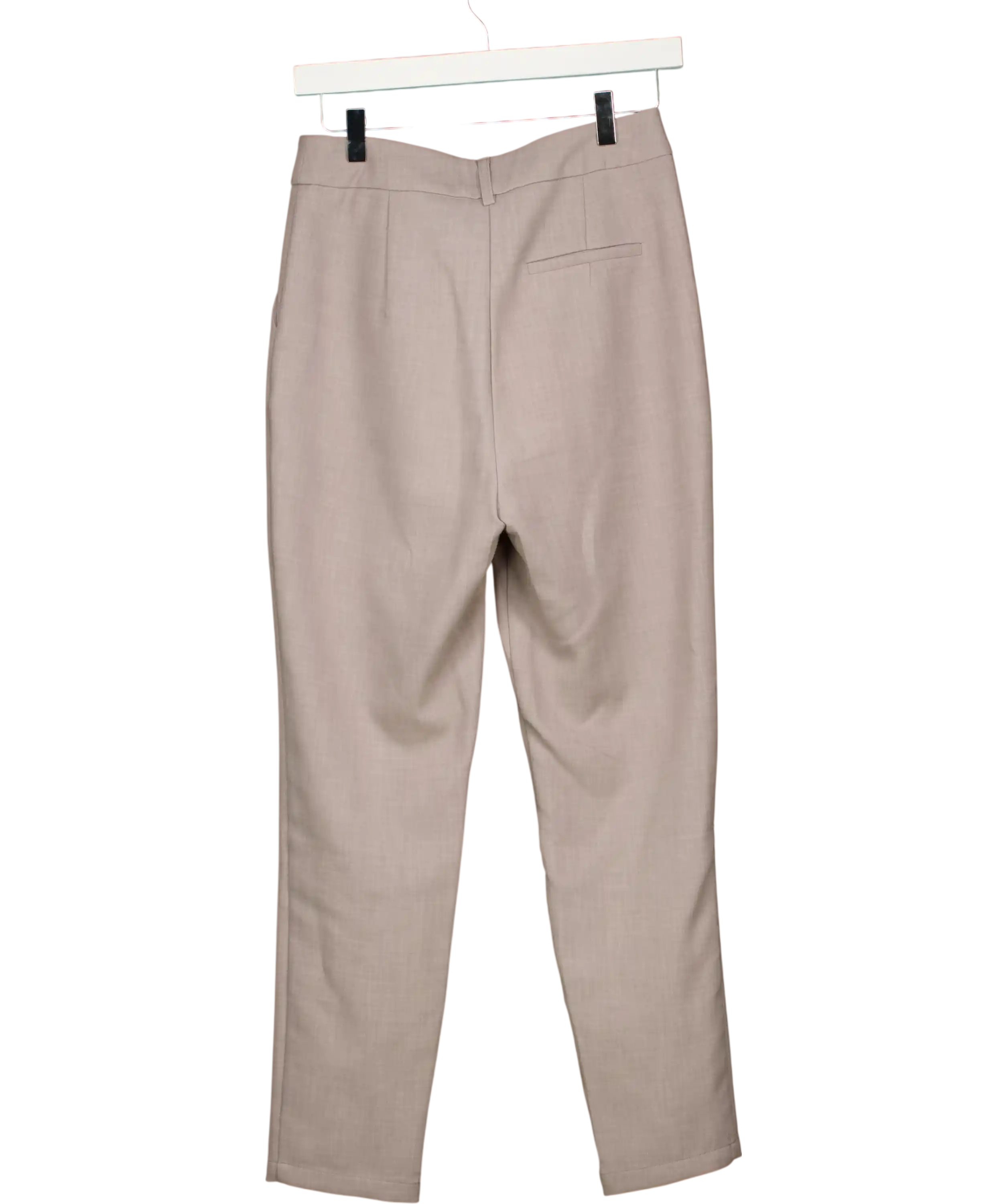 4th & RECKLESS Beige Grey Pleated Tapered Tailored Trousers UK 8