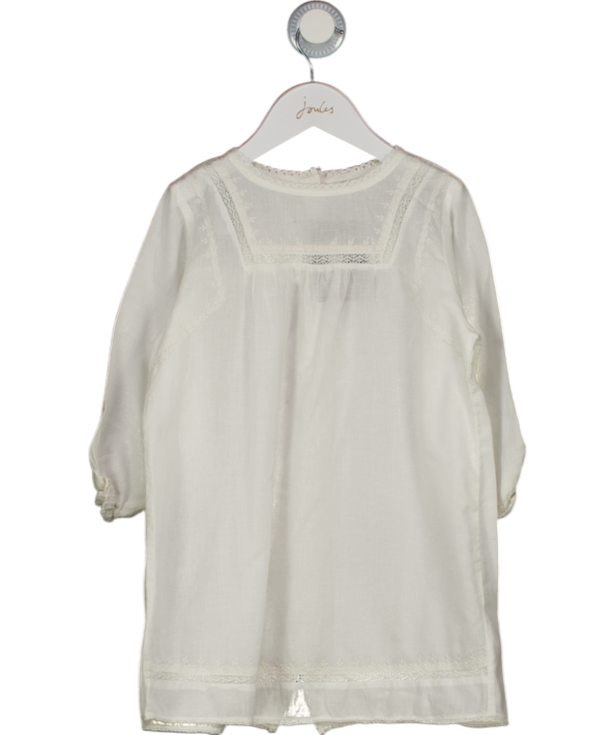 Belle Enfant Cream Lace And Embroidery Dress Ecru 4-5 Years