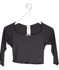 gymshark Black Backless Crop Top UK S
