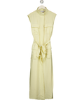 ASOS Design Utility Style Maxi Dress With Tie Waist In Buttermilk Yellow UK 8