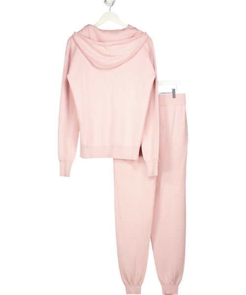 Olivia von Halle 2-piece Dusty Pink Silk And Cashmere-blend Hoodie And Track Pants Set UK S