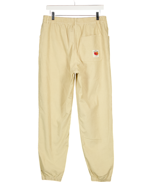 AMERICAN VINTAGE Cream Beige Fine Cord Jogger Trousers UK L