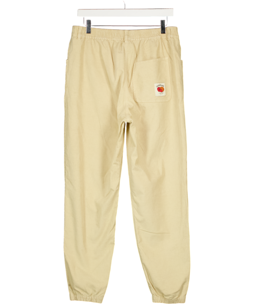AMERICAN VINTAGE Cream Beige Fine Cord Jogger Trousers UK L