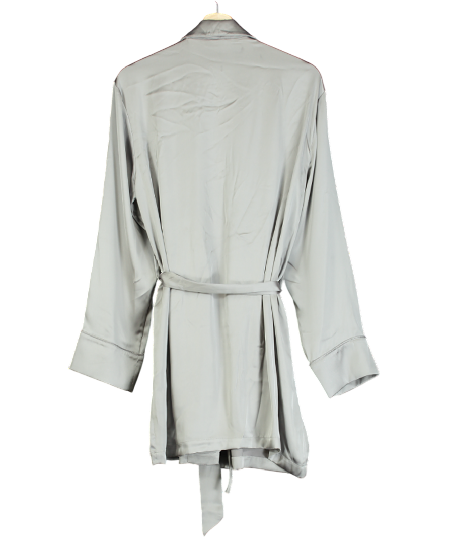 SKIMS Grey Hotel Shine Silky Robe UK M