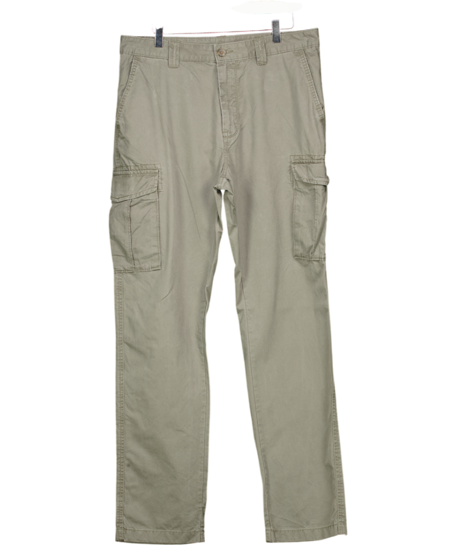M&S Grey M&s Straight Fit Cargo Trousers W34