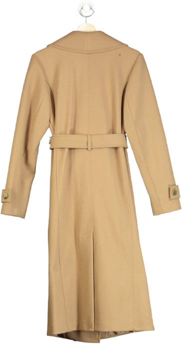 River Island Brown Belted Wrap Coat UK 10