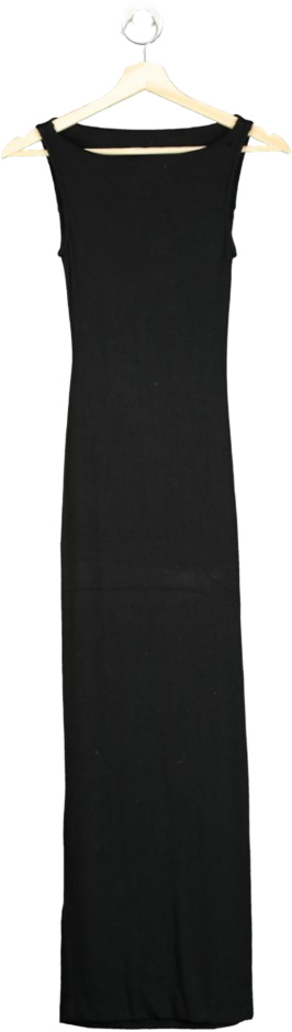 Bayse Black Cut-out Front Midi Dress UK XS