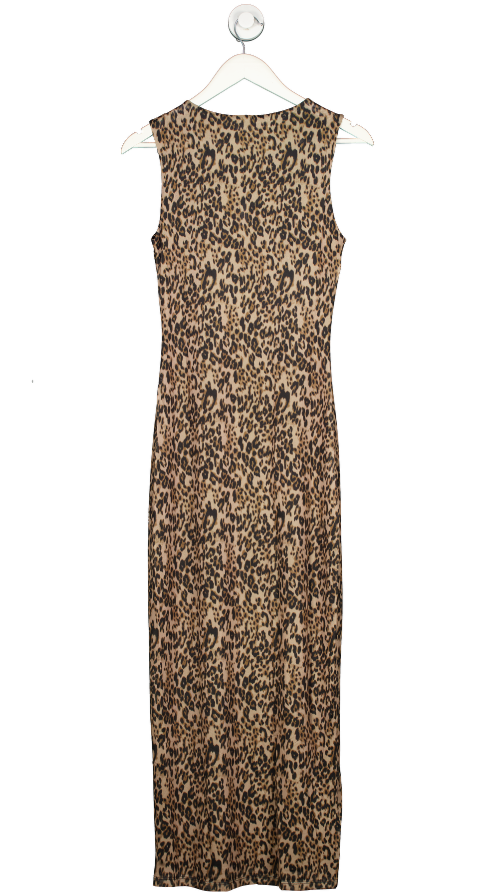 4th & Reckless Brown Leopard Print Mesh Maxi Dress UK 8