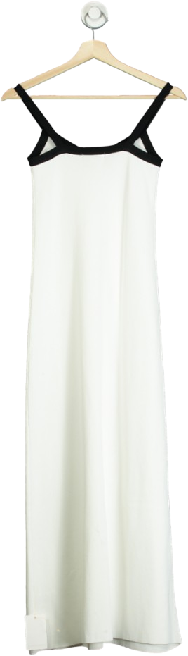 PRETTY LAVISH White Cheryl Contrast Knit Dress UK XS