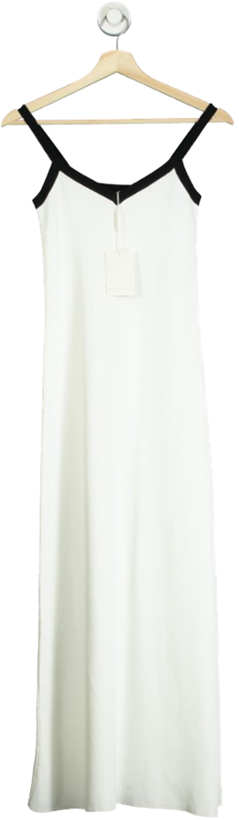 PRETTY LAVISH White Cheryl Contrast Knit Dress UK XS