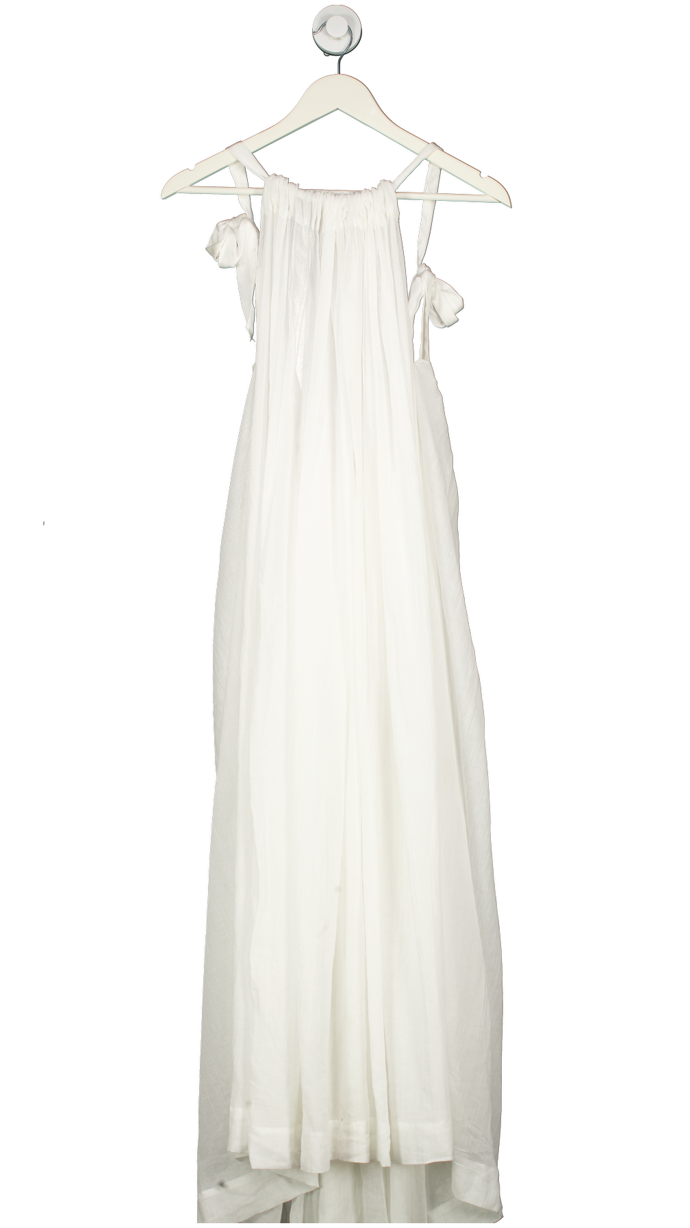 Pitusa White Low Back Satin Strap Maxi Dress One Size