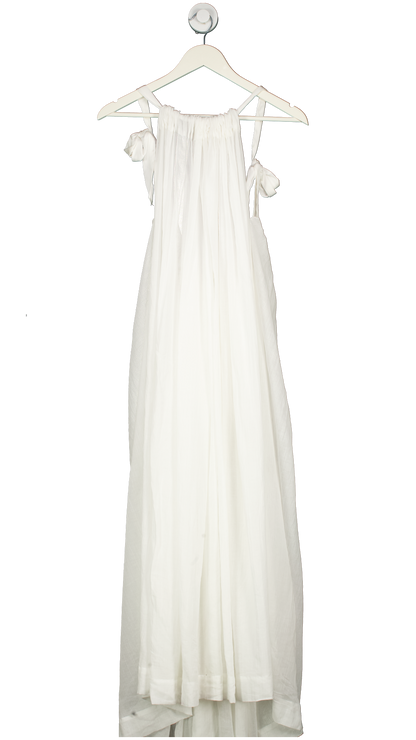 Pitusa White Low Back Satin Strap Maxi Dress One Size