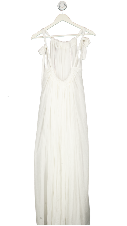 Pitusa White Low Back Satin Strap Maxi Dress One Size