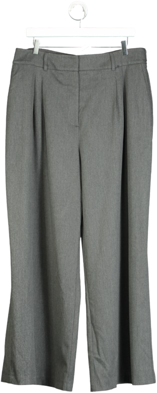 TALA Grey Everyday Tailoring Adjustable Wide Leg Trousers UK XL