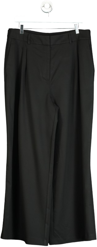 TALA Black Everyday Tailoring Adjustable Wide Leg Trousers UK XL