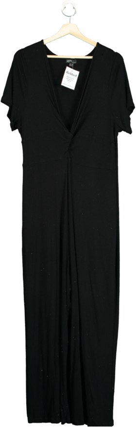 Nobody's Child Black Jersey Twist Front Wren Jumpsuit UK 18