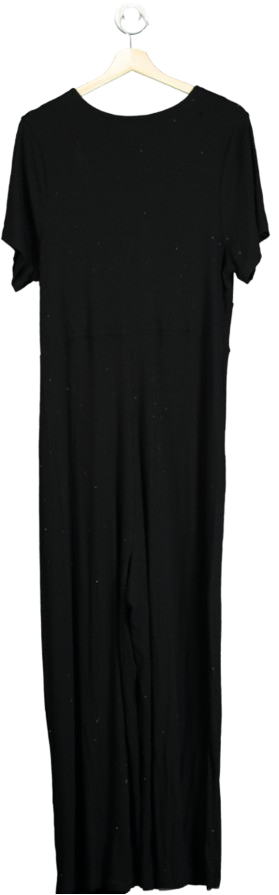 Nobody's Child Black Jersey Twist Front Wren Jumpsuit UK 18