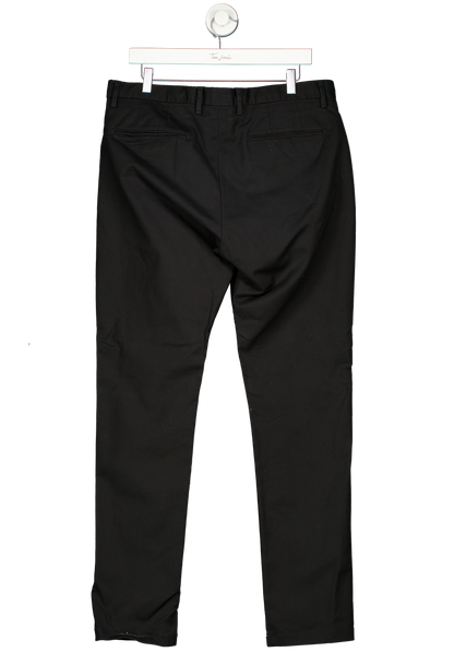 REISS Slim Fit Cotton Blend Chinos In Black W36