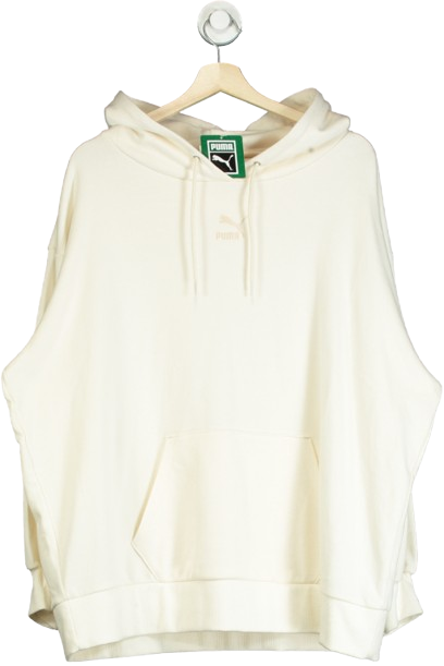 Puma Cream Oversized Hoodie UK M