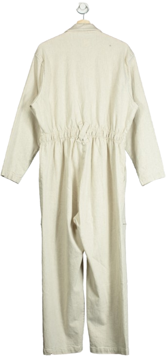 seventy + mochi Beige Amelia All In One Jumpsuit UK 16