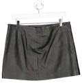 H&M Black Real Leather Mini Skirt UK 12