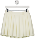 Meshki White Mura Pleated Mini Skirt UK S