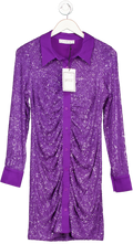 IN THE MOOD FOR LOVE In The Mood For Love Sequin Ruched Shirt Dress UK M