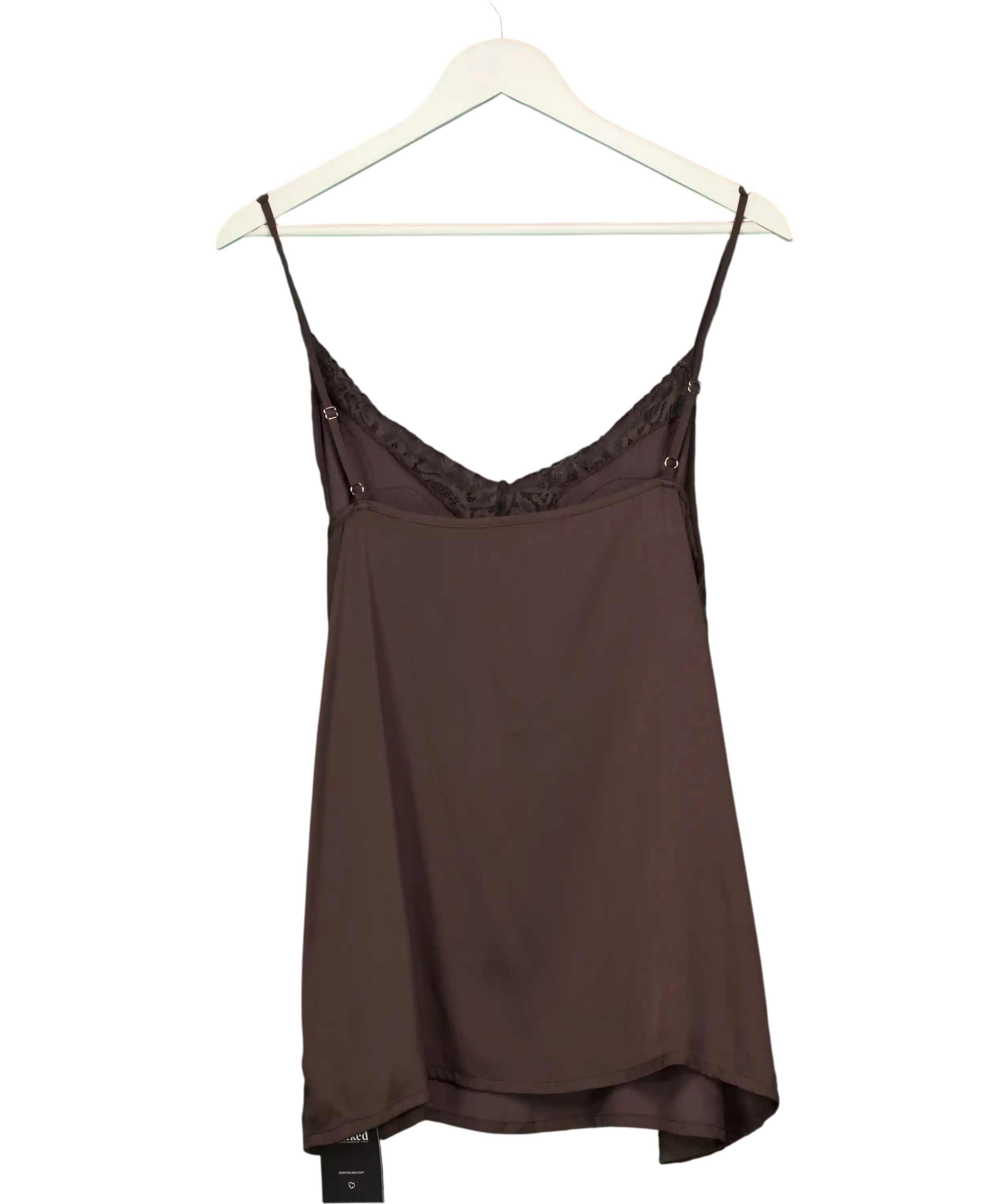 Next Brown Lace Trim Satin Cami Top UK 20