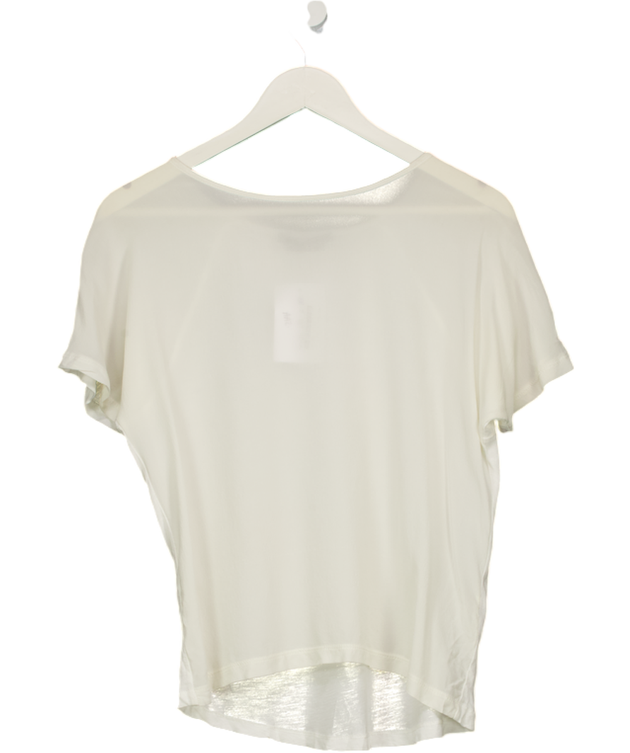 SET Cream Relaxed Silk T-shirt UK 6