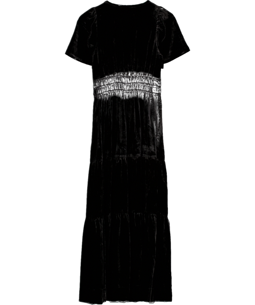 BY ANTHROPOLOGIE Black The Somerset Maxi Dress: Velvet Edition UK S