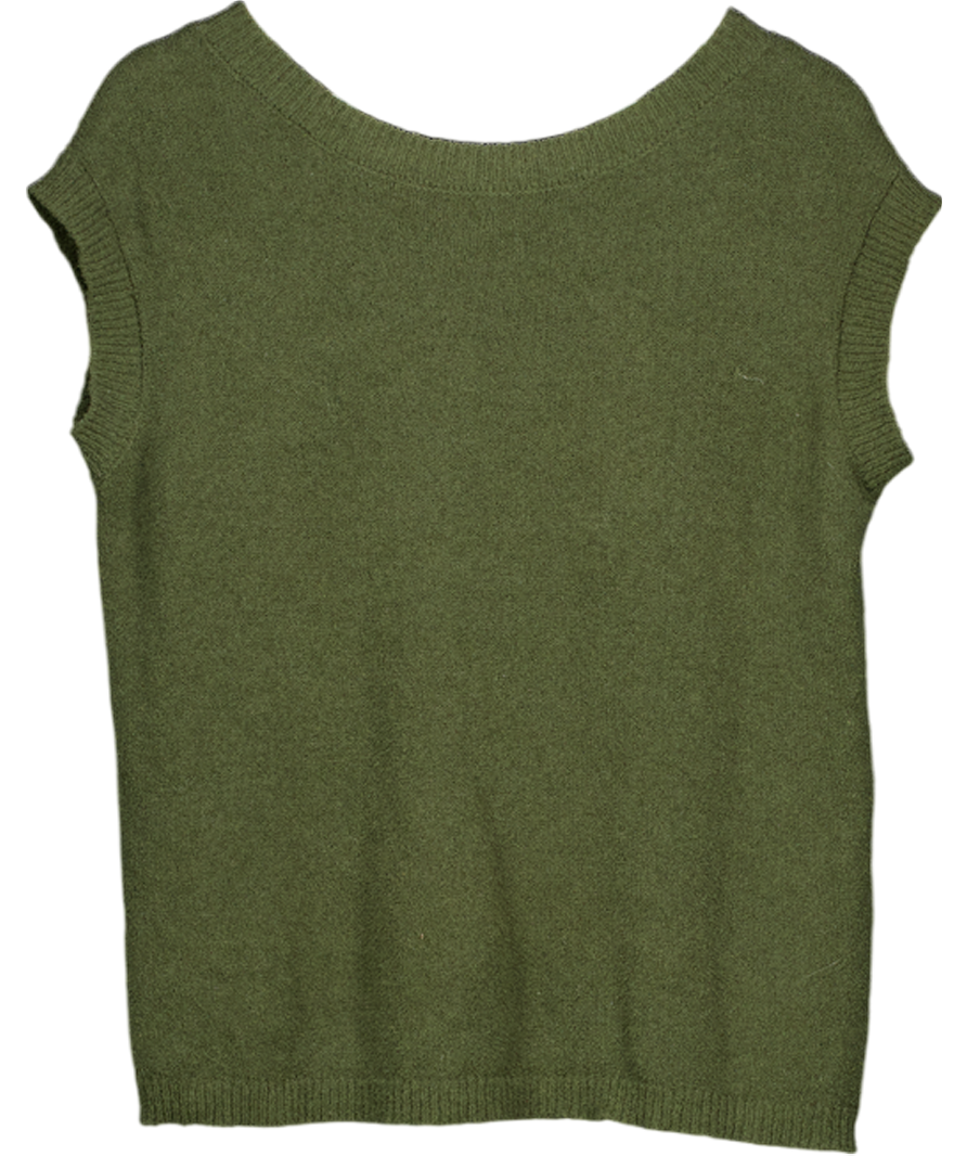 Charli Green Knitted Vest Top UK S/M