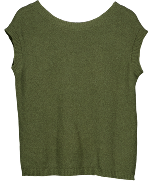 Charli Green Knitted Vest Top UK S/M