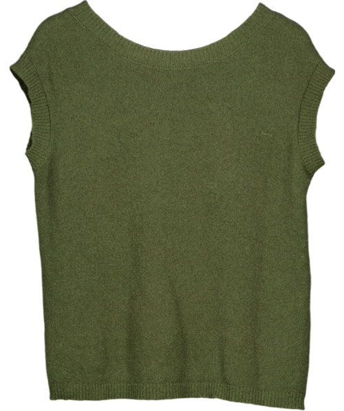 Charli Green Knitted Vest Top UK S/M