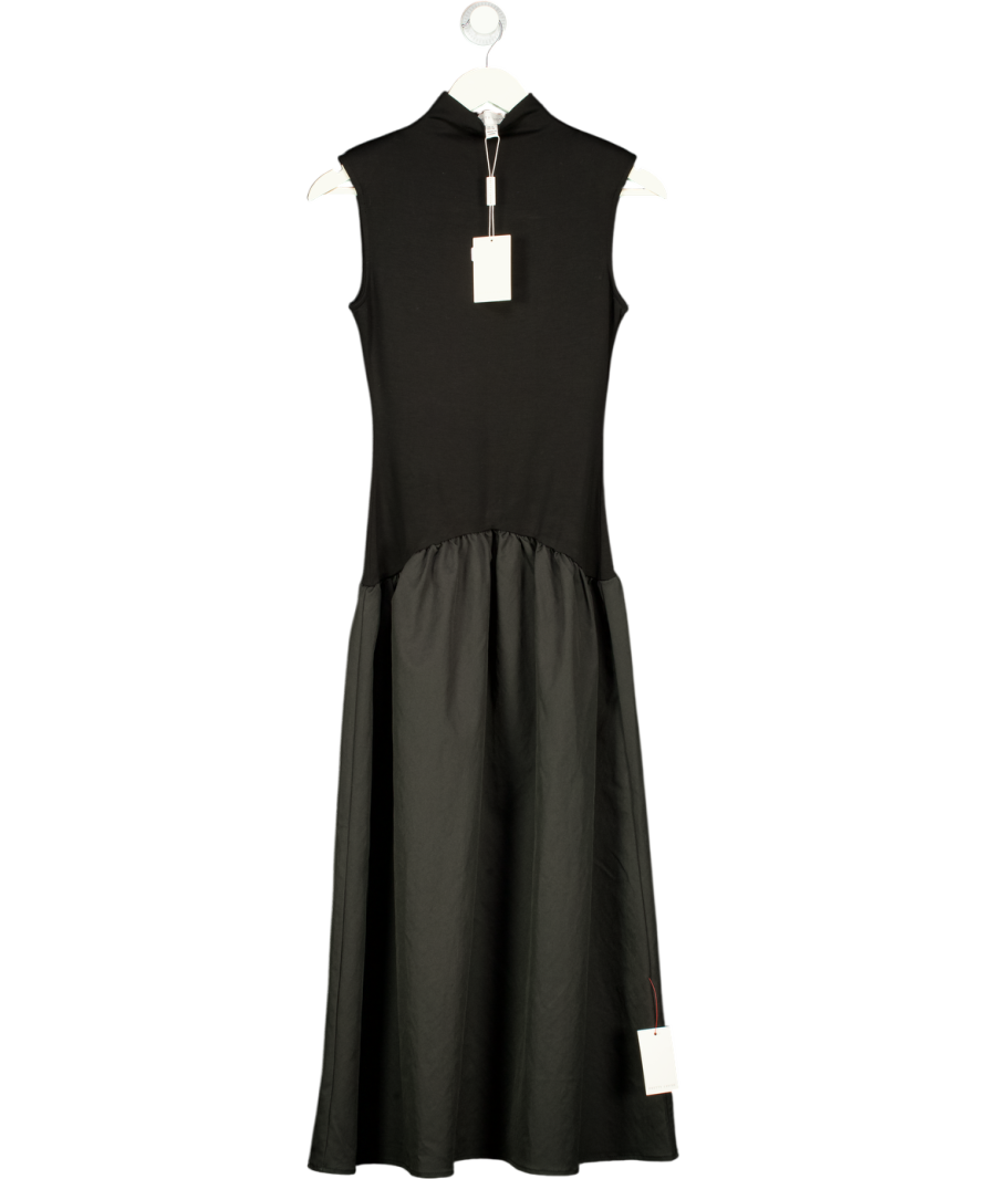 PRETTY LAVISH Black Naia Drop Waist Sleeveless Midaxi Dress UK 6