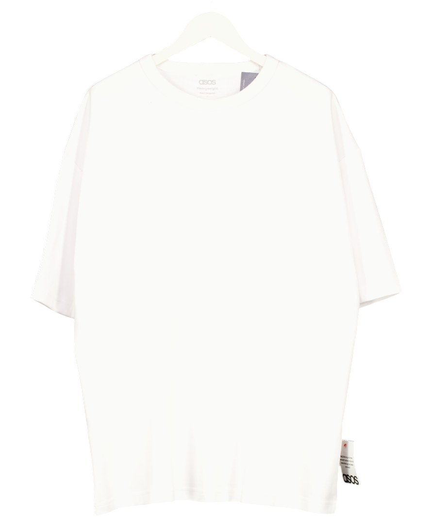 ASOS White Heavyweight Relaxed T-shirt UK L