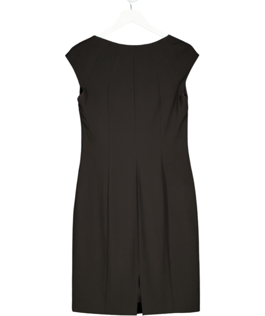 LK Bennett Black Ruched Front Sweetheart Neckline Pencil Dress UK 12