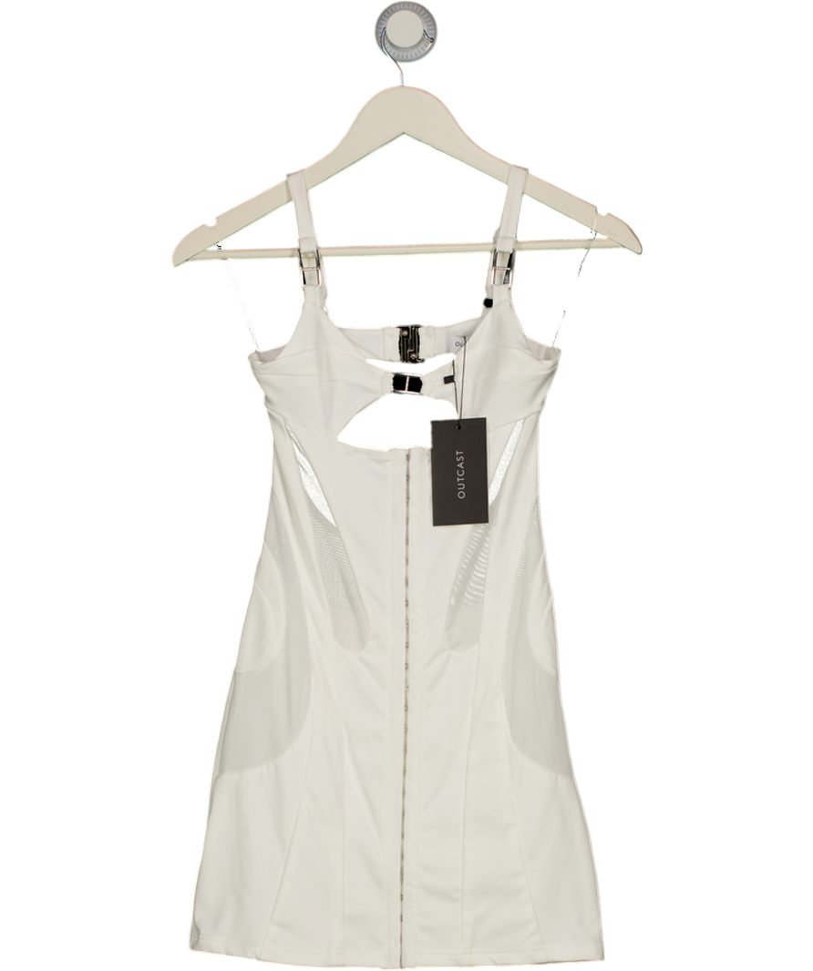 OUTCAST White Dominate Mini Dress UK XS