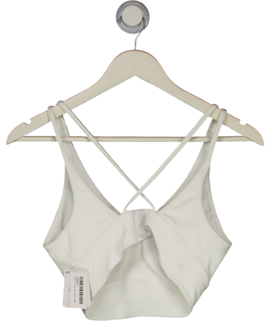 LULULEMON White In Alignment Long Line Bra UK 12