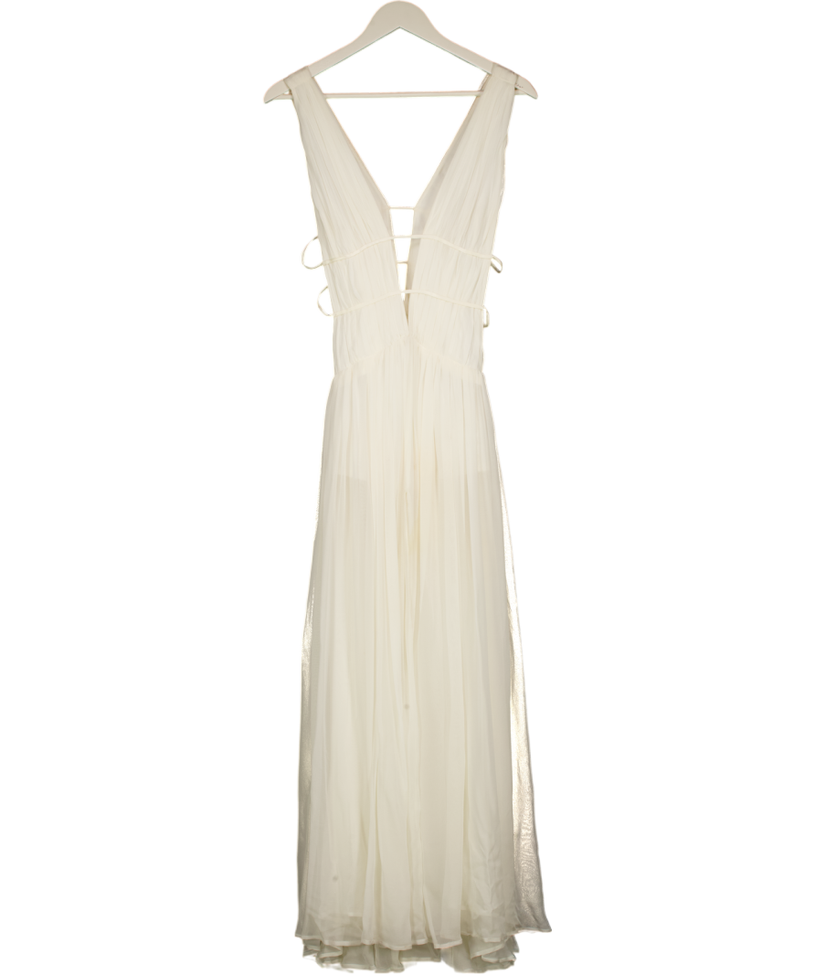 Mirror Palais Cream Maxi Dress UK M