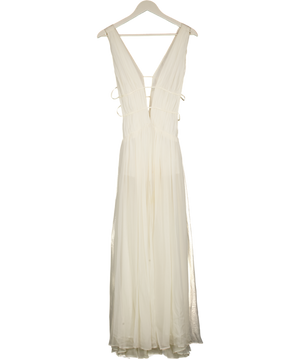 Mirror Palais Cream Maxi Dress UK M