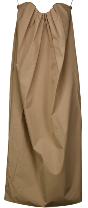 MANGO Beige Stefania Strapless Midi Dress UK S