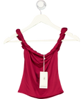 PEPPERMAYO Solace Soul Twist Shoulder Top - Maroon Red UK 6