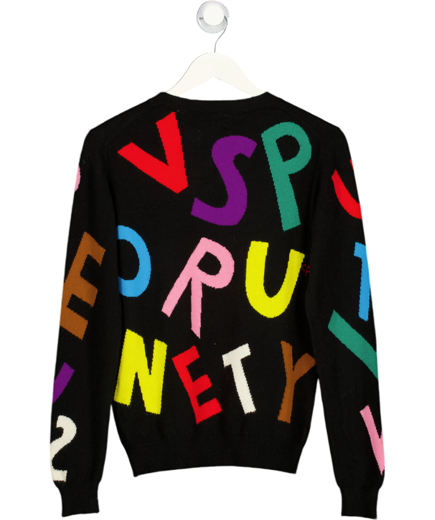 CHINTI & PARKER Black 100% Cashmere Alphabet Cashmere Sweater UK S