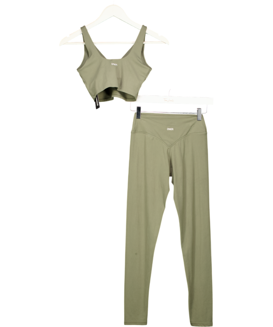 ONER ACTIVE 2-piece Khaki Green Activewear Set UK S