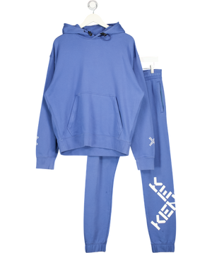 KENZO 2=piece Blue Logo Hoodie And Joggers Set UK XS/S