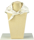 MEMO PARIS Luxury Cream Bird Print Silk Neck Scarf